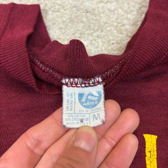 Vintage 80s Cambridge University Crest Raglan Crew Sweatshirt Men's M - Picture 4 of 13